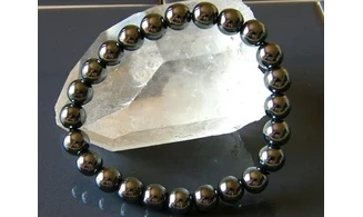 Hématite pierres Boules bracelet