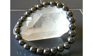 Hématite pierres Boules bracelet