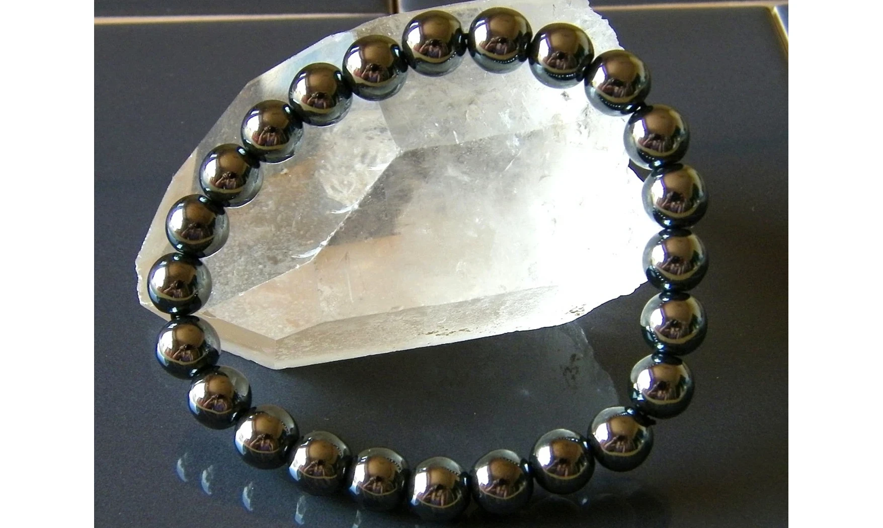 Hématite pierres Boules bracelet