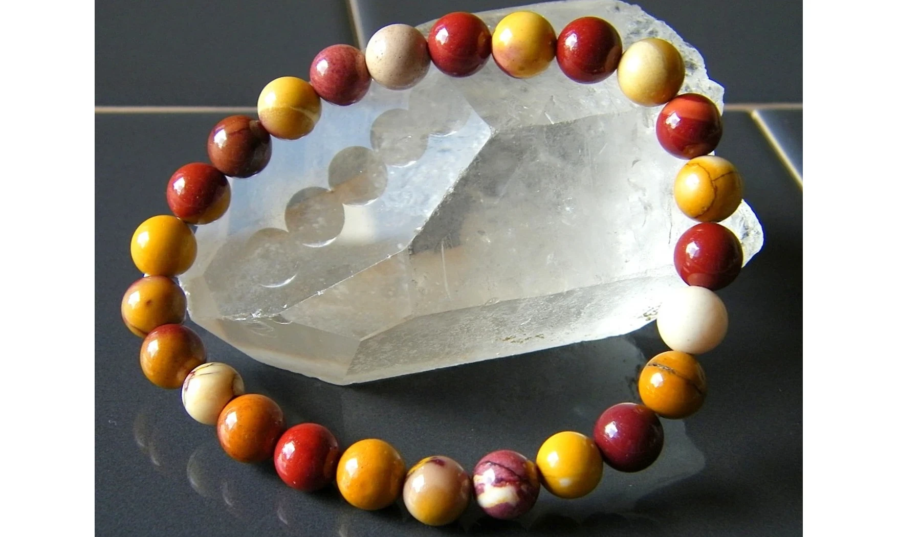 Mookaite Jasper Round beads bracelet
