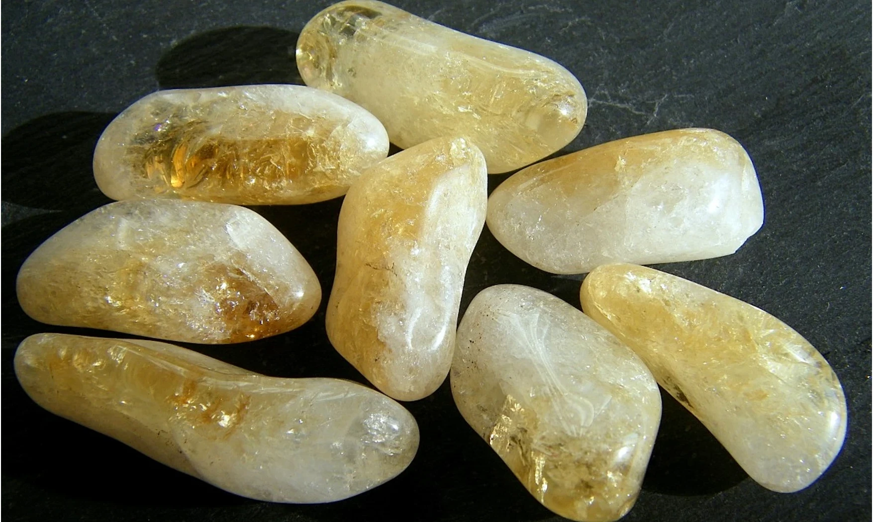 Citrine Chauffée pierre roulée