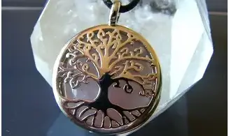 Arbre de Vie Quartz rose pendentif