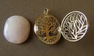 Arbre de Vie Quartz rose pendentif