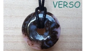 Pink Opal Donut pendant 3