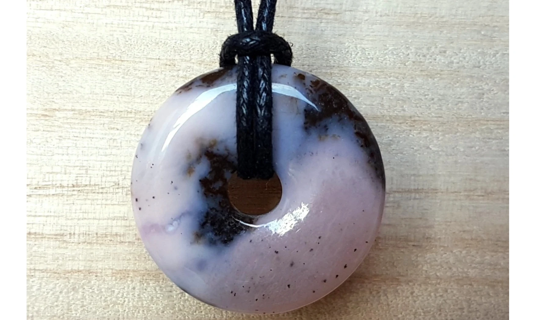 Pink Opal Donut pendant 3
