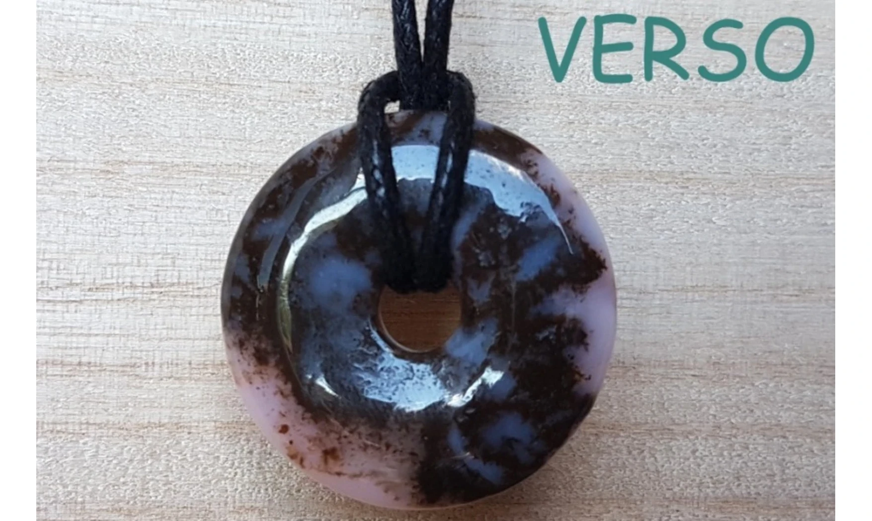 Pink Opal Donut pendant 3