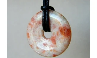 Sunstone Stone Donut pendant