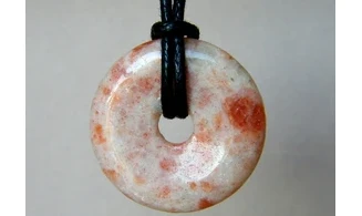 Sunstone Stone Donut pendant
