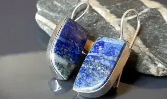 Lapis Lazuli 925 Silver plated Earring
