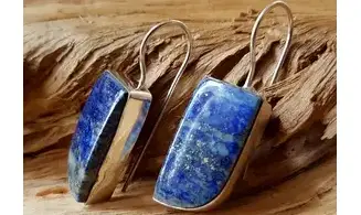 Lapis Lazuli 925 Silver plated Earring