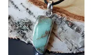 Chrysoprase pierre pendentif & Argent