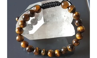 Oeil de Tigre pierres Boules bracelet