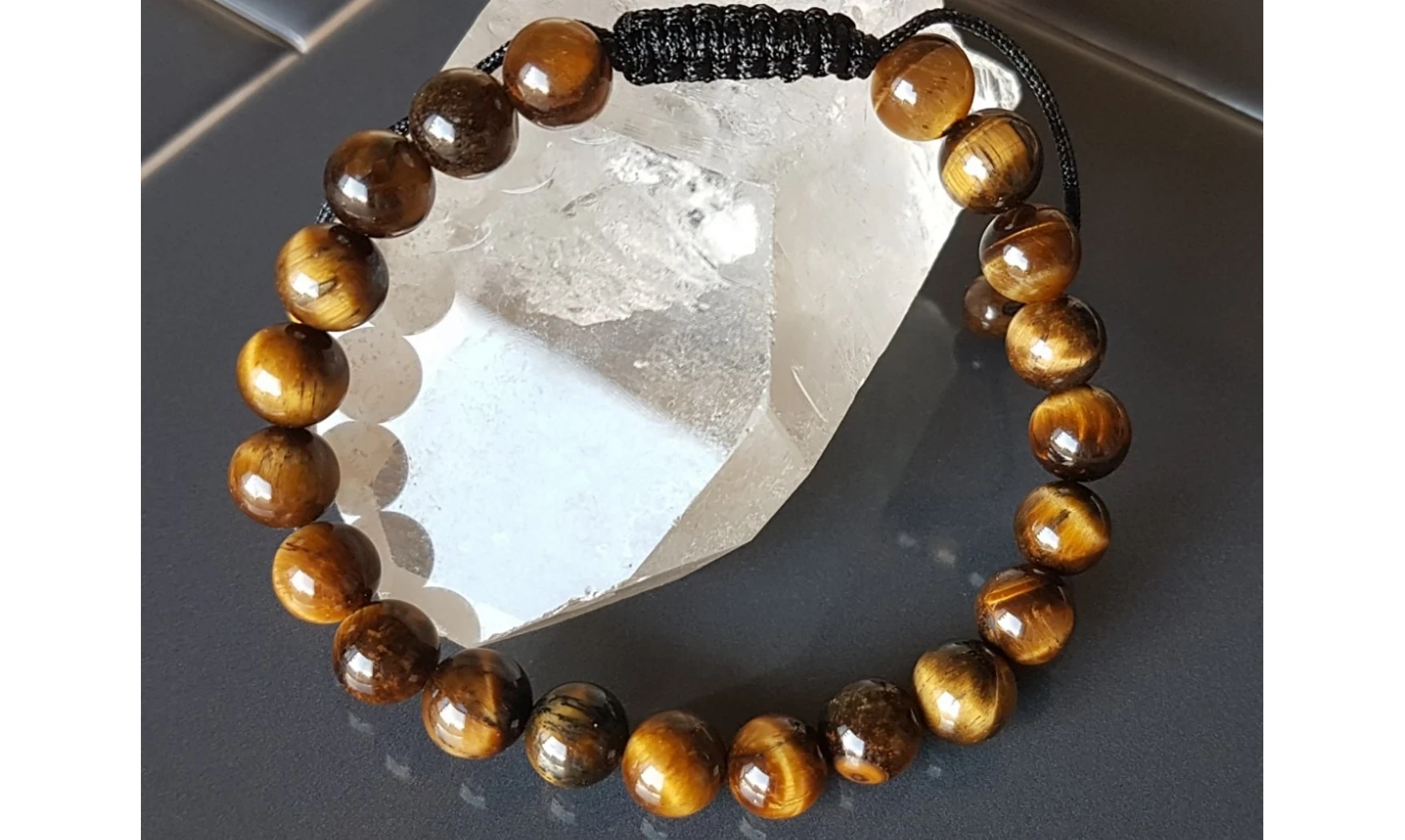 Oeil de Tigre pierres Boules bracelet