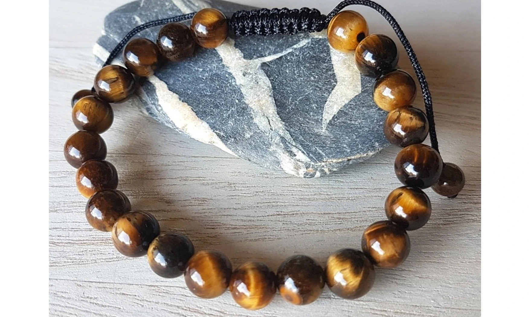 Oeil de Tigre pierres Boules bracelet