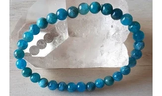 Apatite bleue pierres Boules bracelet
