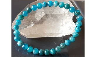 Apatite bleue pierres Boules bracelet