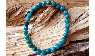 Apatite bleue pierres Boules bracelet