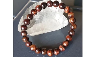 Red Tigereye Round beads bracelet