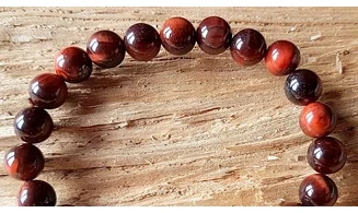 Red Tigereye Round beads bracelet