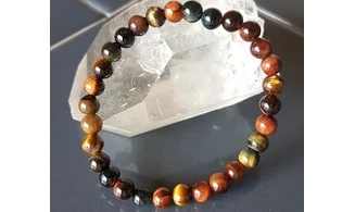 Oeil Tigre/Faucon/Taureau bracelet Boule