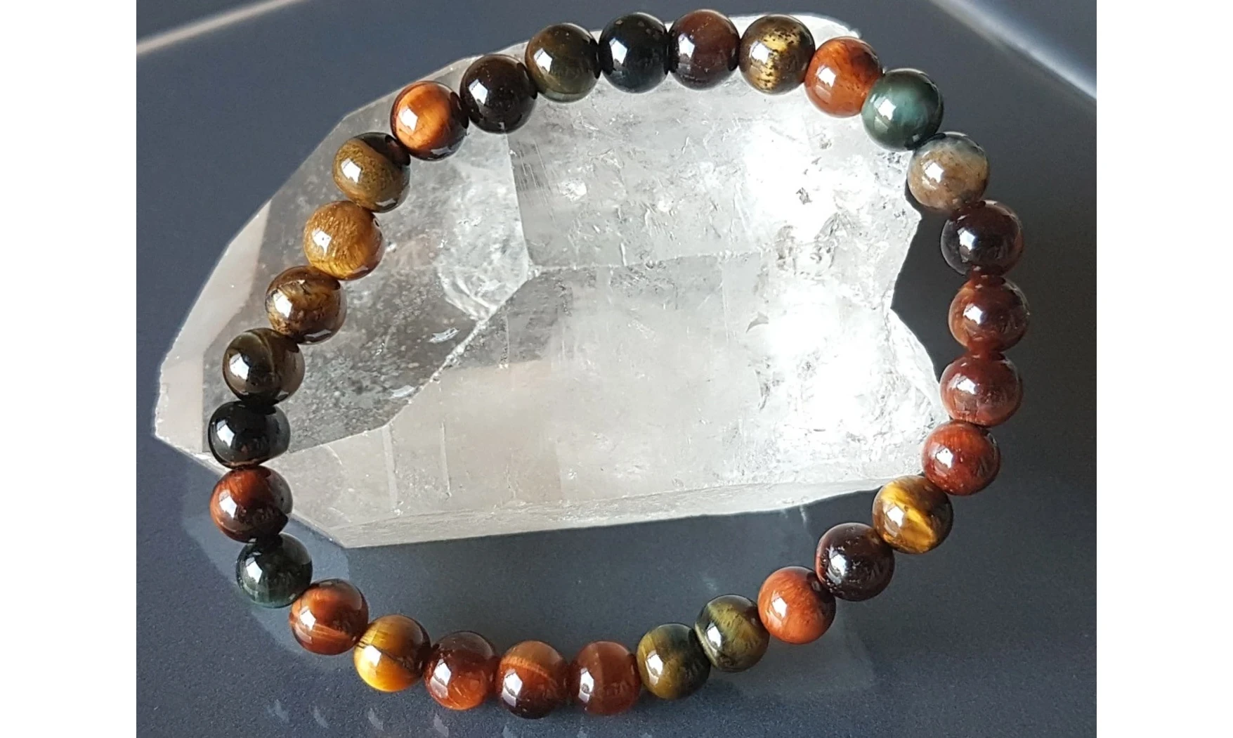Oeil Tigre/Faucon/Taureau bracelet Boule
