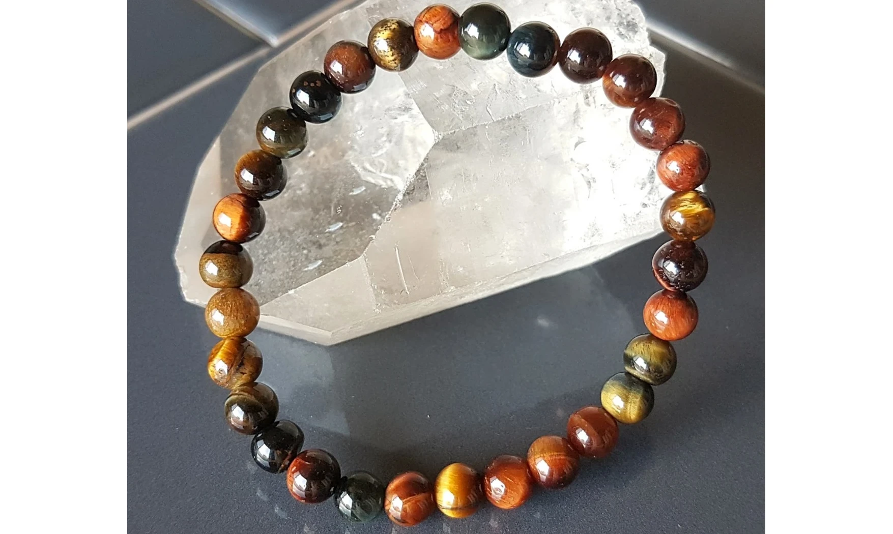 Oeil Tigre/Faucon/Taureau bracelet Boule