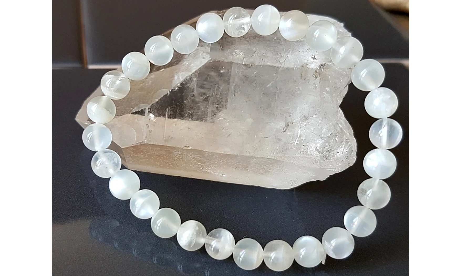 Pierre de Lune pierres Boules bracelet