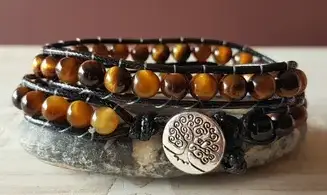 Oeil de Tigre Bracelet perles pierres