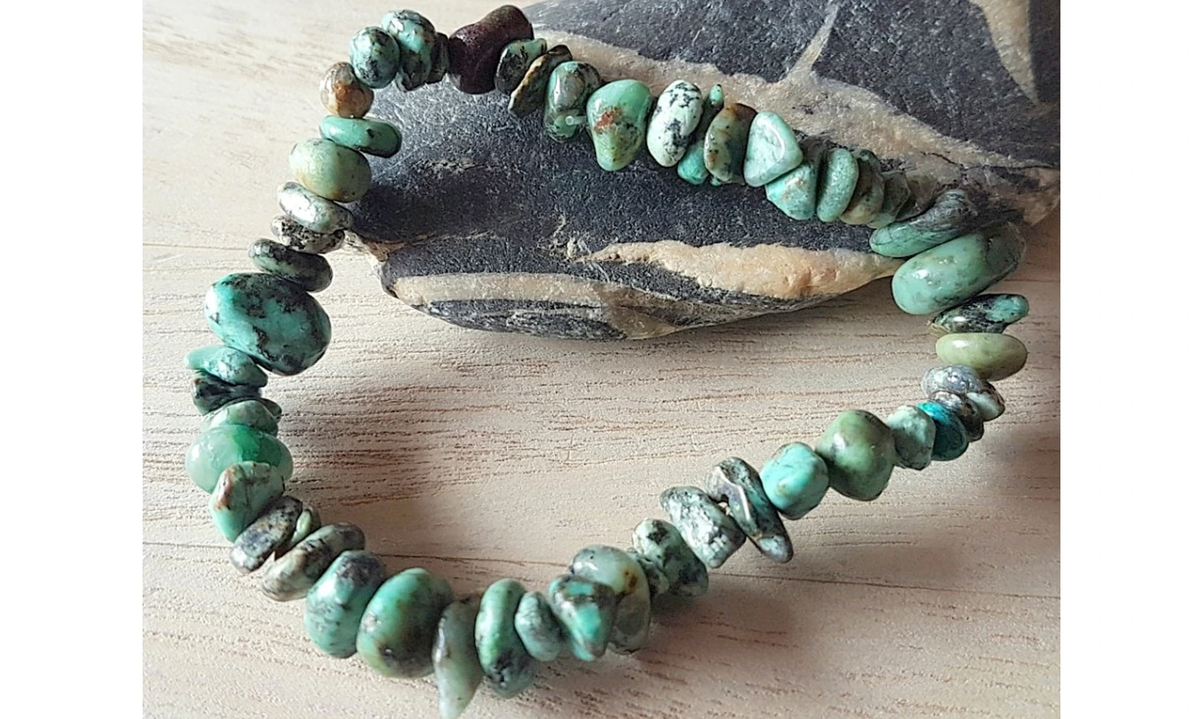 Turquoise d'Afrique bracelet Baroque