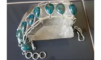 Apatite Bleue Bracelet pierres & Argent
