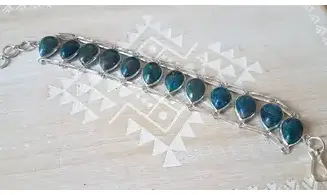 Apatite Bleue Bracelet pierres & Argent