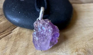 Améthyste pierre pendentif & Argent