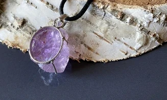 Améthyste pierre pendentif & Argent