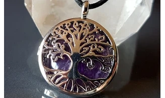 Arbre de Vie Améthyste pierre pendentif