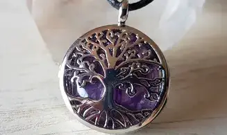 Arbre de Vie Améthyste pierre pendentif
