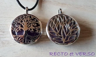 Arbre de Vie Améthyste pierre pendentif