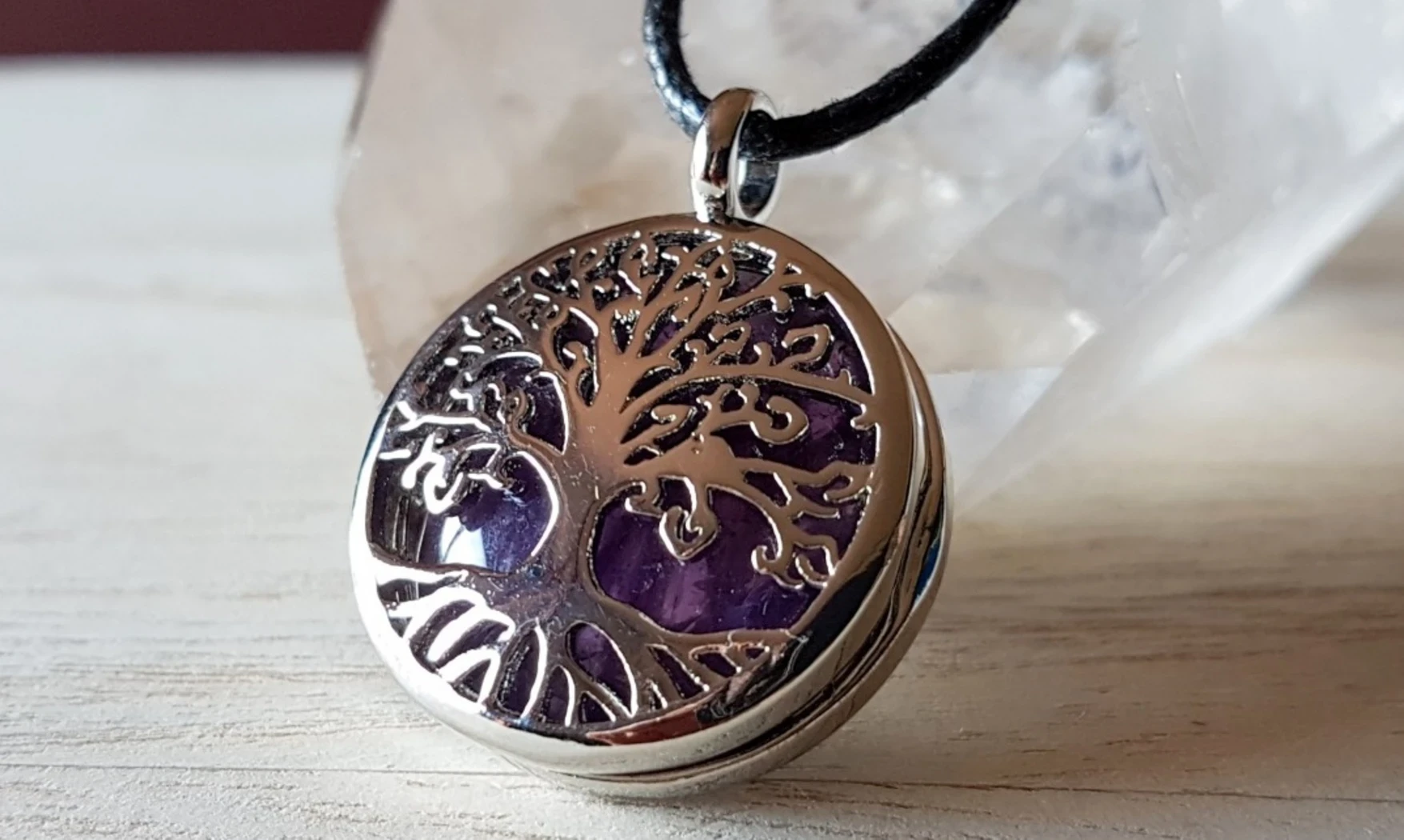 Arbre de Vie Améthyste pierre pendentif