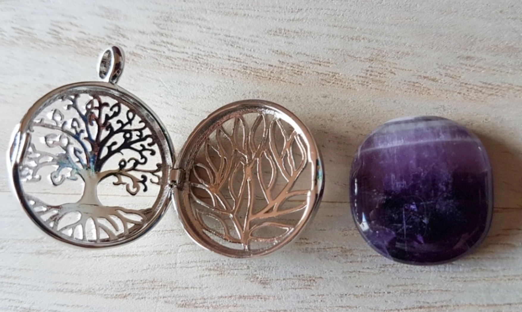 Arbre de Vie Améthyste pierre pendentif