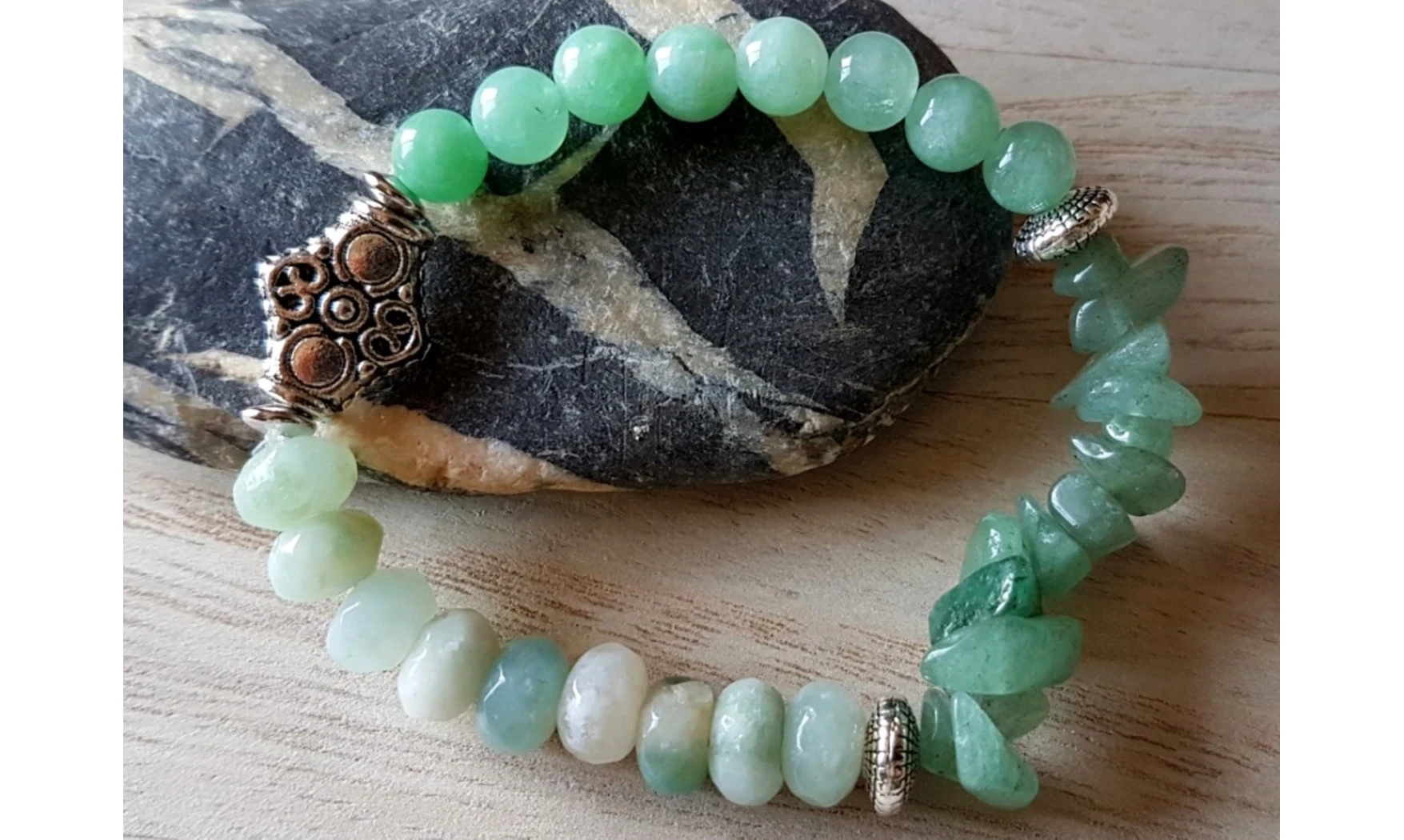 Aventurine verte Bracelet Antik pierres