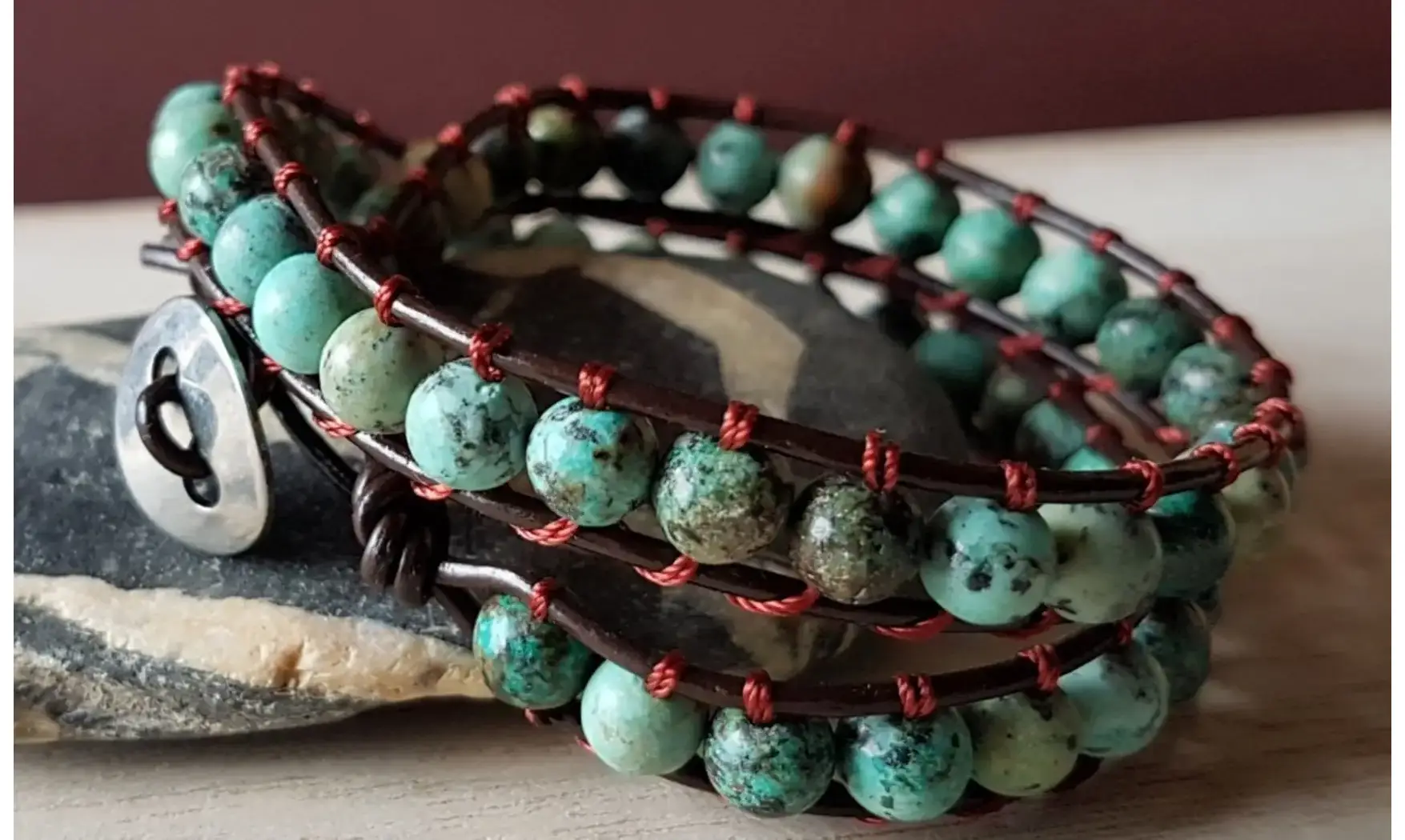 Turquoise d'Afrique Bracelet Boules