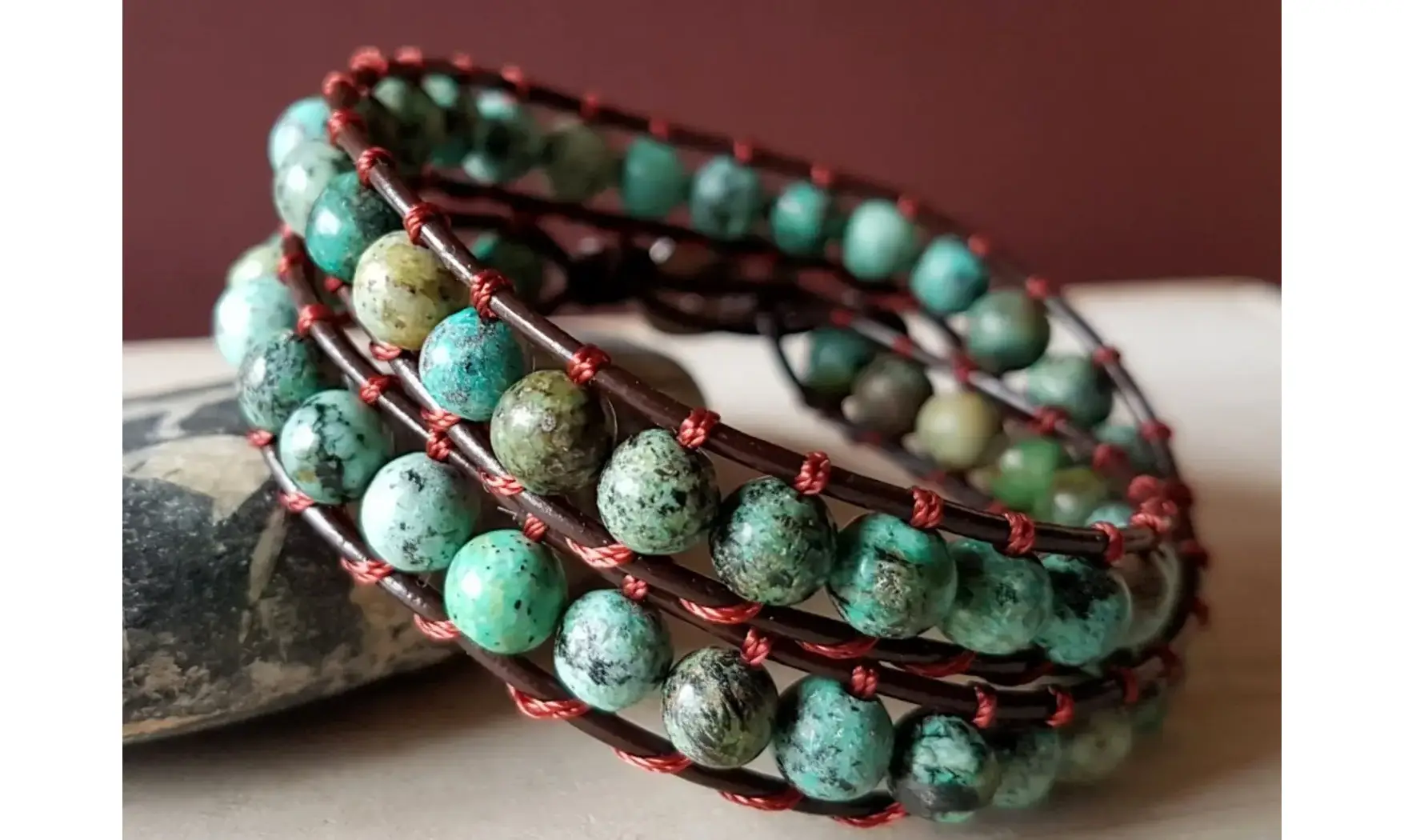 Turquoise d'Afrique Bracelet Boules