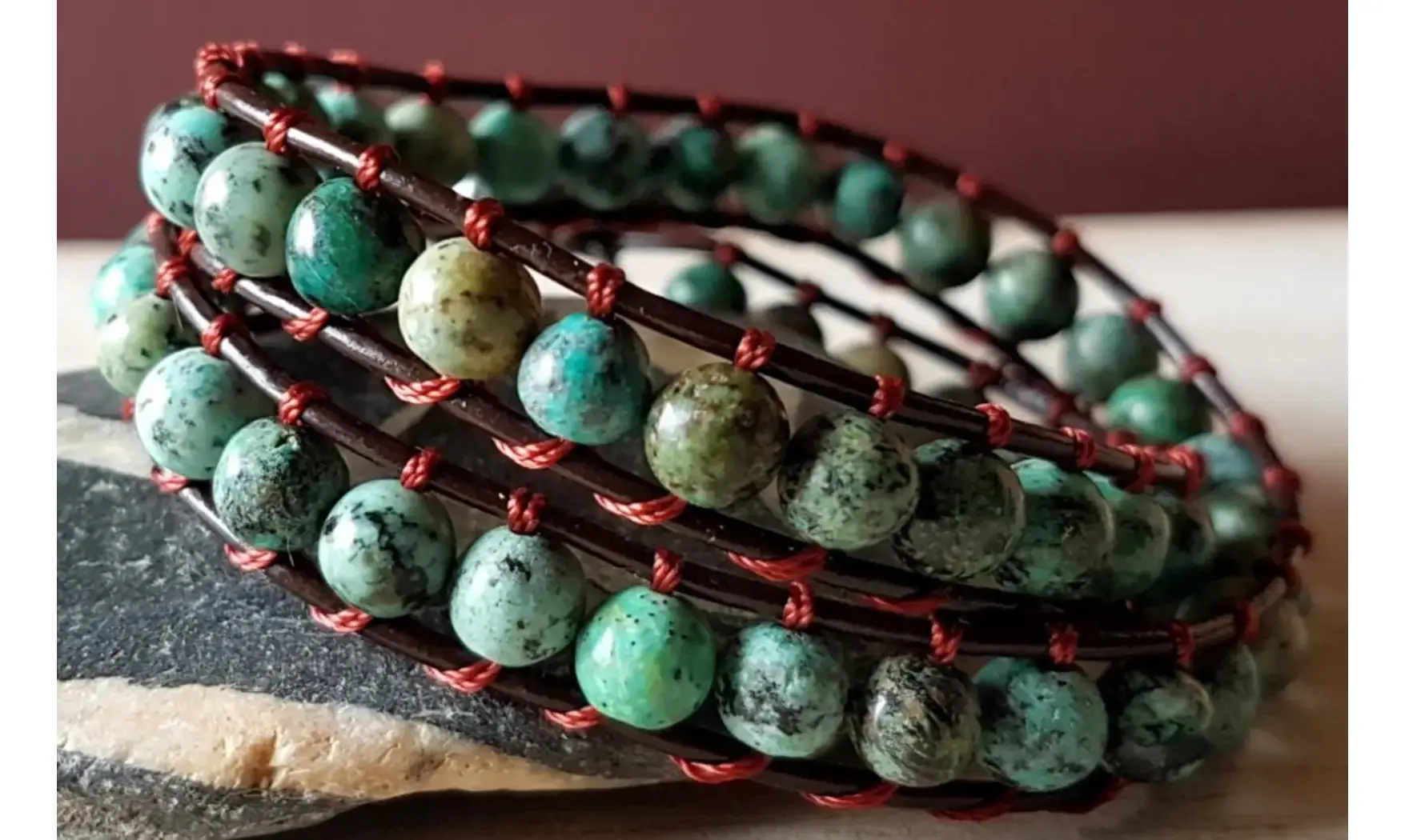 Turquoise d'Afrique Bracelet Boules
