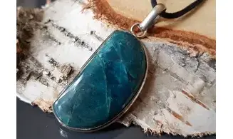 Apatite bleue pendentif & Argent 4