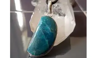 Apatite bleue pendentif & Argent 4