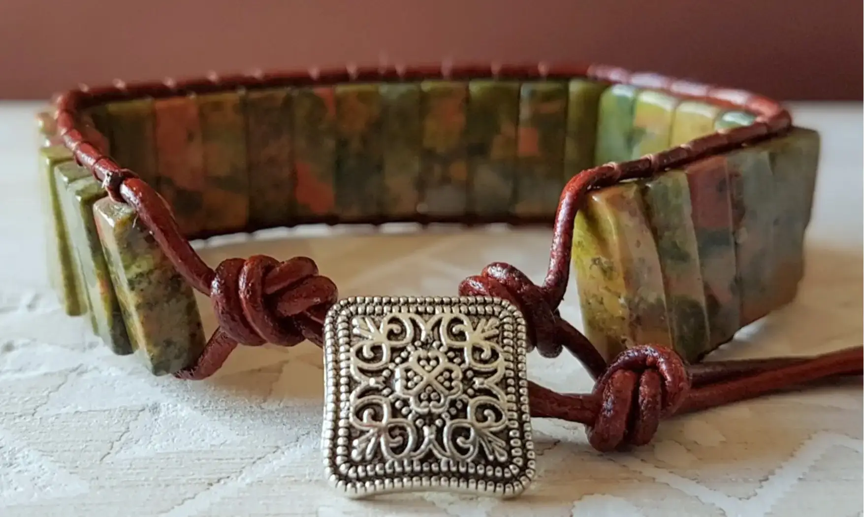 Unakite Bracelet pierres
