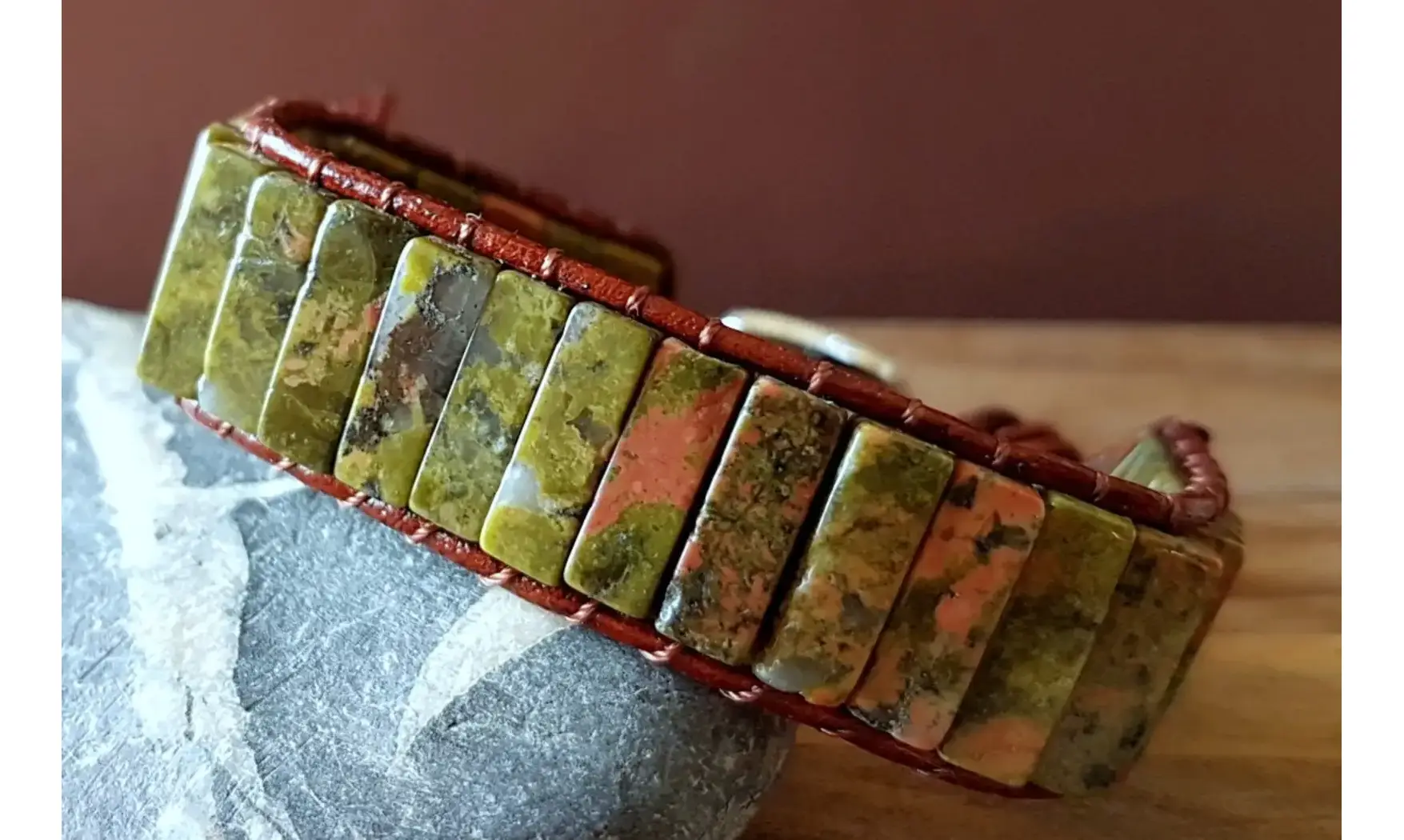 Unakite Bracelet pierres