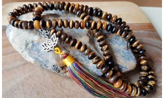 Tiger Eye Necklace Mala Beads