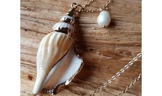 Coquillage Strombus Dilatatus Pendentif