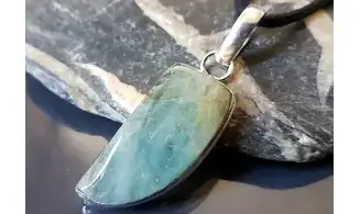 Aigue-Marine pendentif & Argent 2
