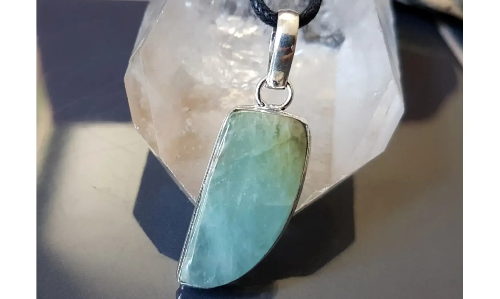 Aigue-Marine pendentif & Argent 2